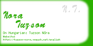 nora tuzson business card